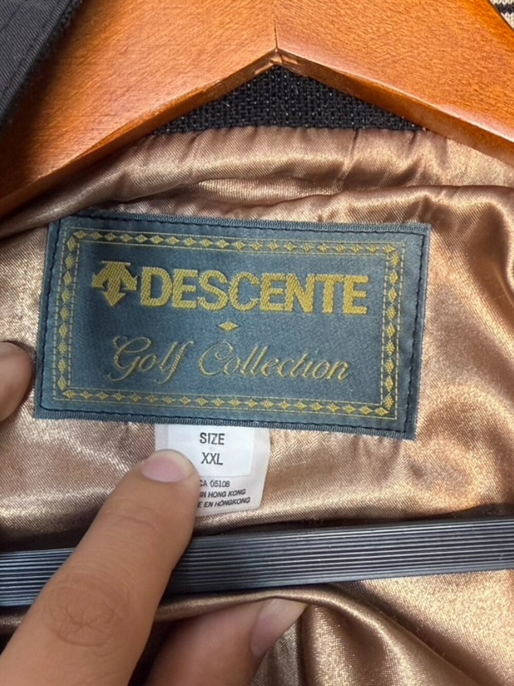 Vintage Descente Golf Collection Bomber Jacket Mens XXL Black - Picture 3 of 8